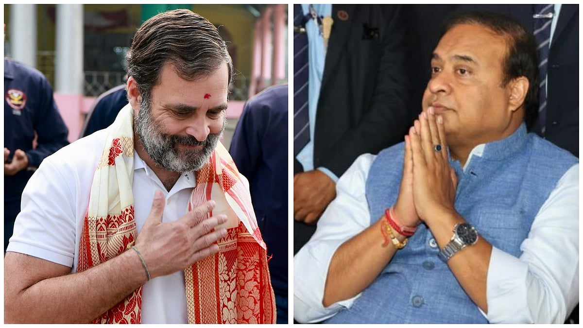  Photos via: PTI and X/@himantabiswa : L: Congress leader Rahul Gandhi | R: Assam CM Himanta Biswa Sarma |