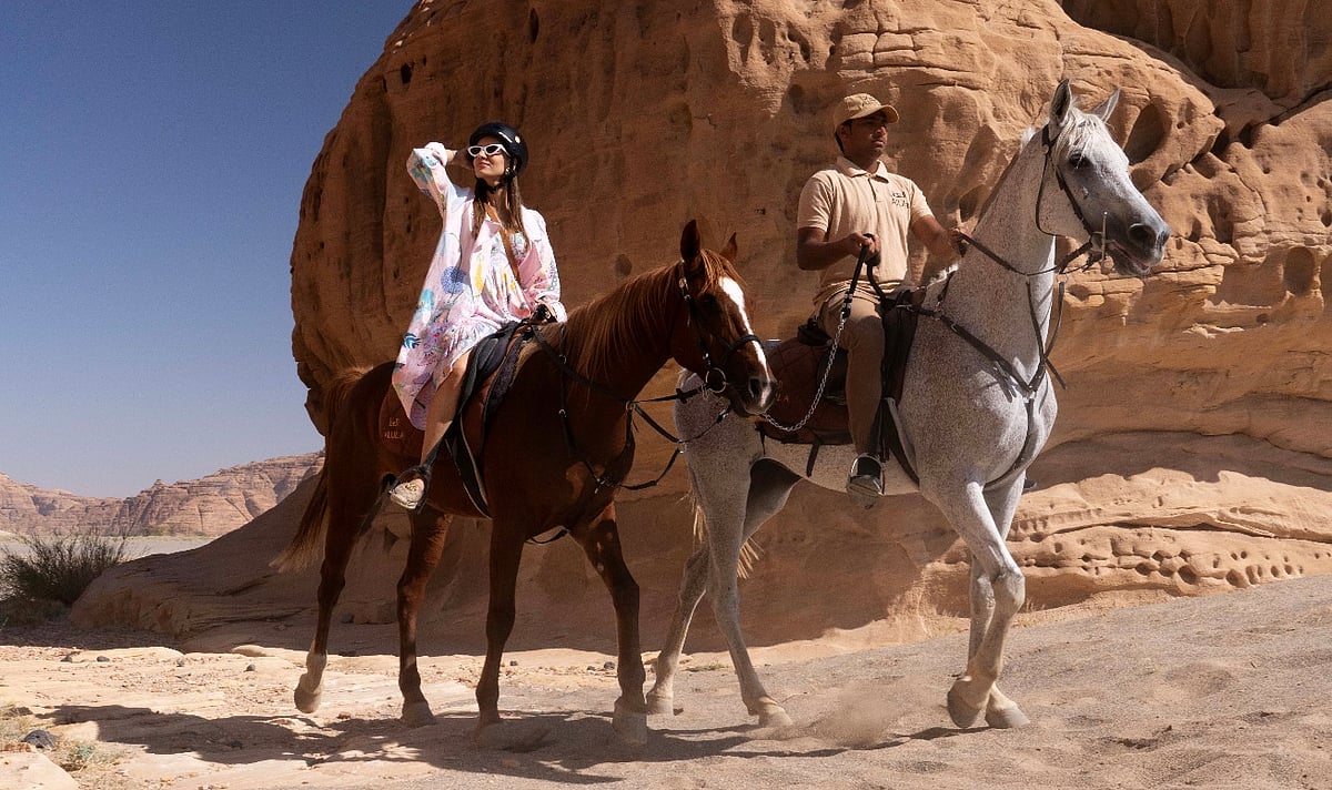 Horse Trekking through the Desert
