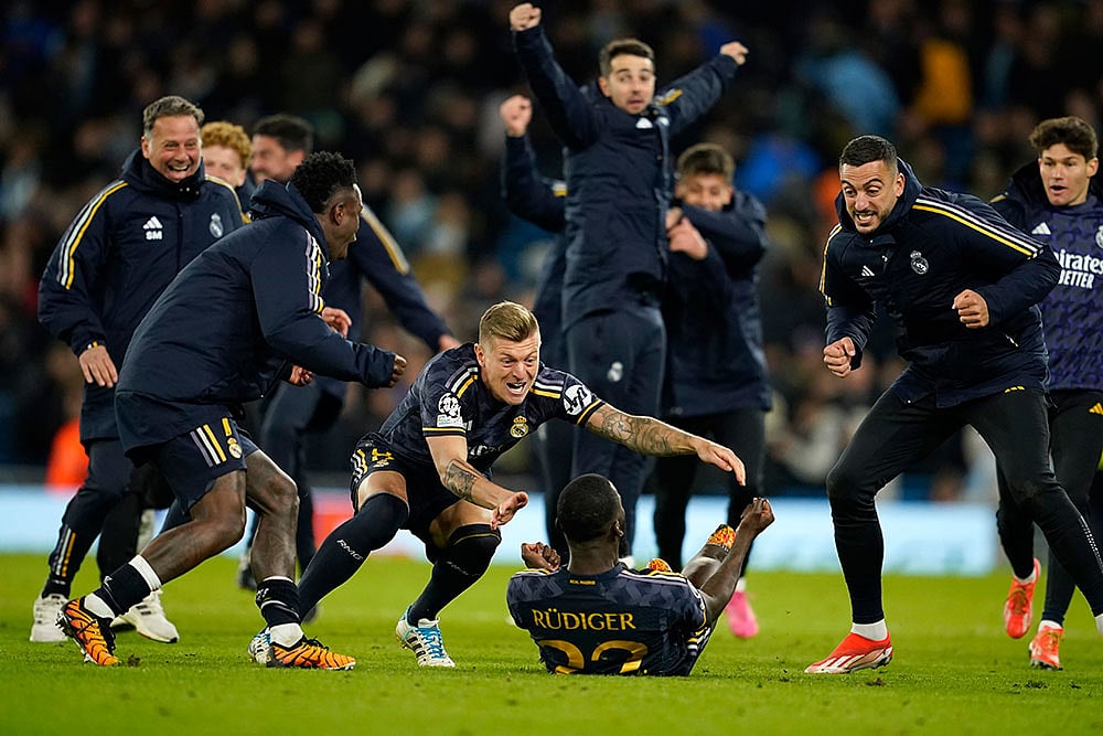 Photo: AP/Dave Thompson : UEFA Champions League: Real Madrid vs Manchester City