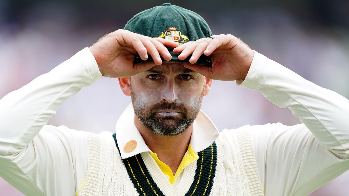 (Mike Egerton/PA)
 : Nathan Lyon in Australian Test whites