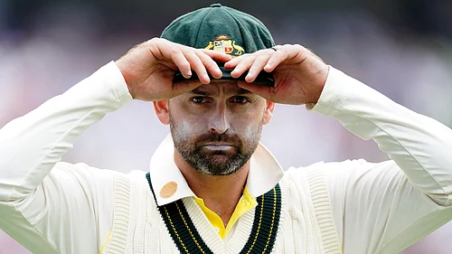 (Mike Egerton/PA)
: Nathan Lyon in Australian Test whites