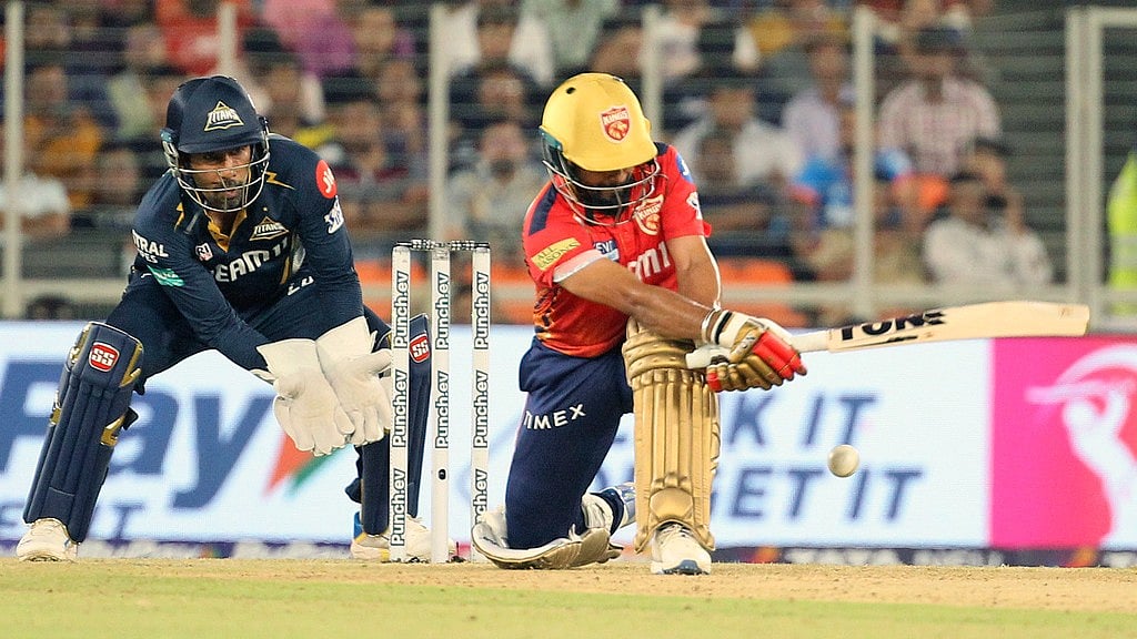 AP : Gujarat Titans lost to Shikhar Dhawans Punjab Kings in Ahmedabad n IPL 2024.