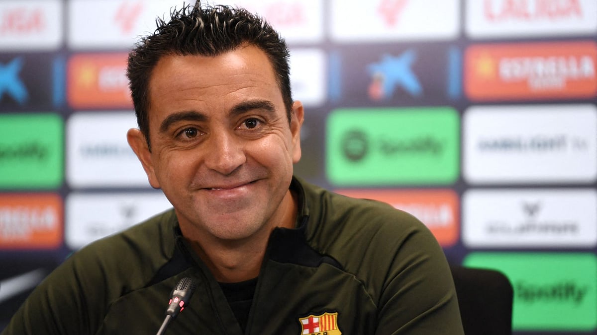 File : Former Barcelona player and maanger Xavi.