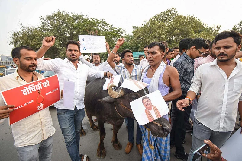 Protest over NEET, UGC-NET row