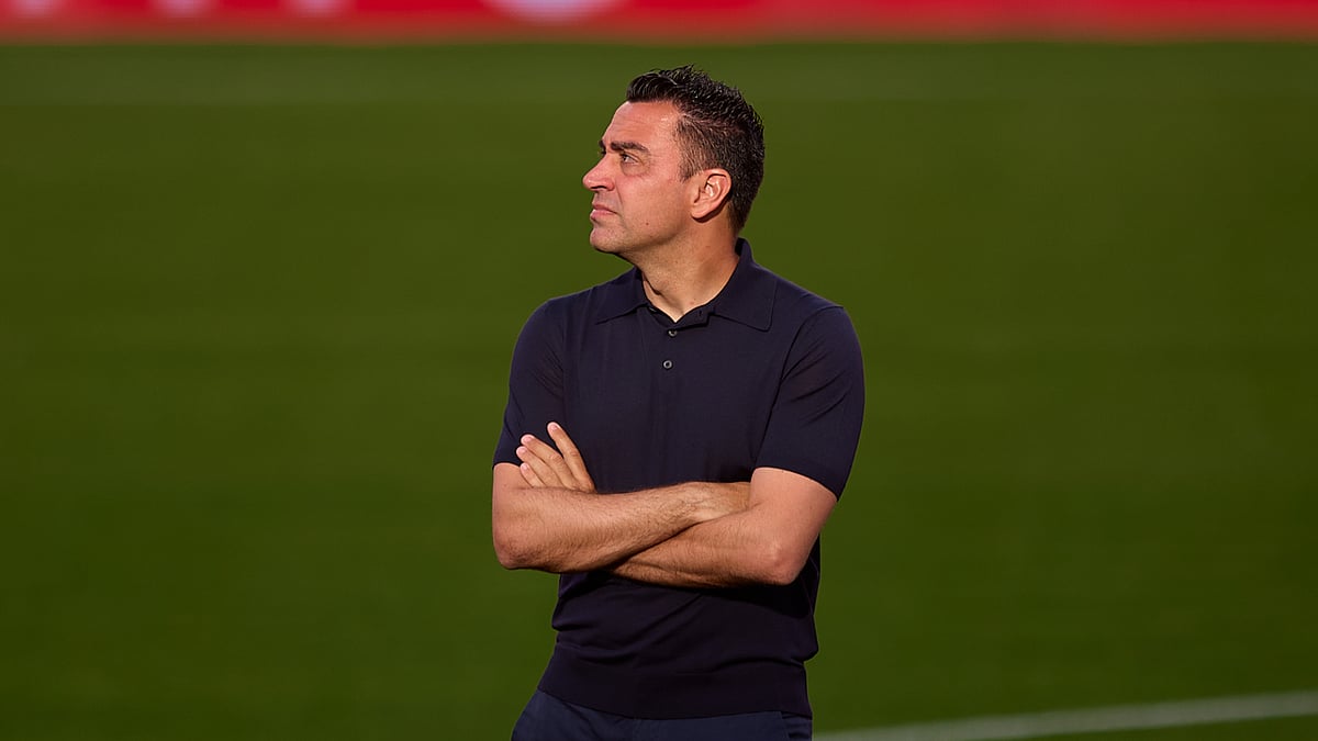 File : File photo of Xavi Hernandez as a manager of FC Barcelona.