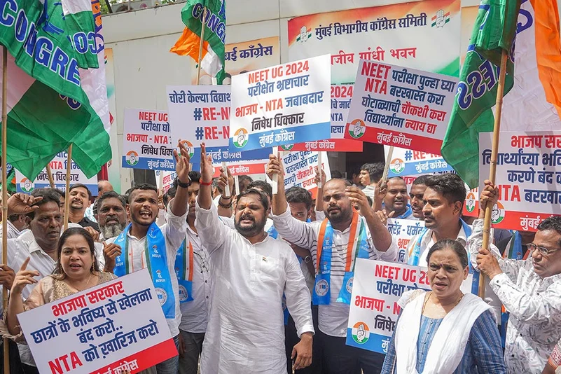 Congress protest in Mumbai
