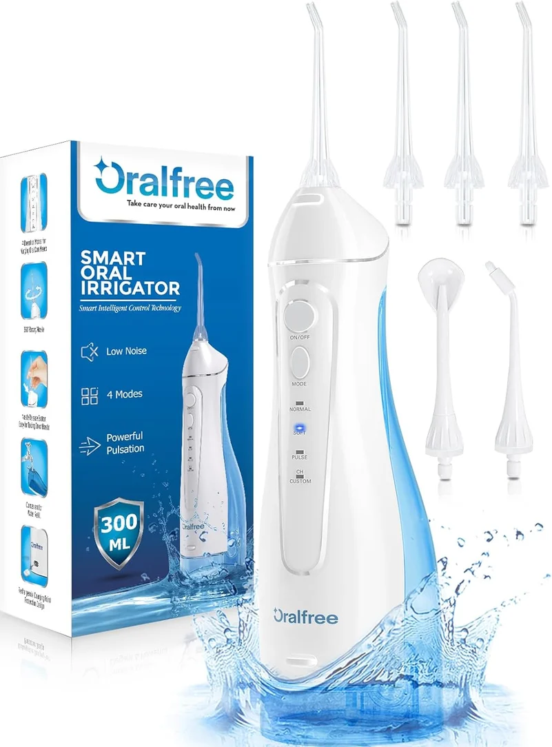 Oralfree Water Dental Flosser Cordless for Teeth Cleaning