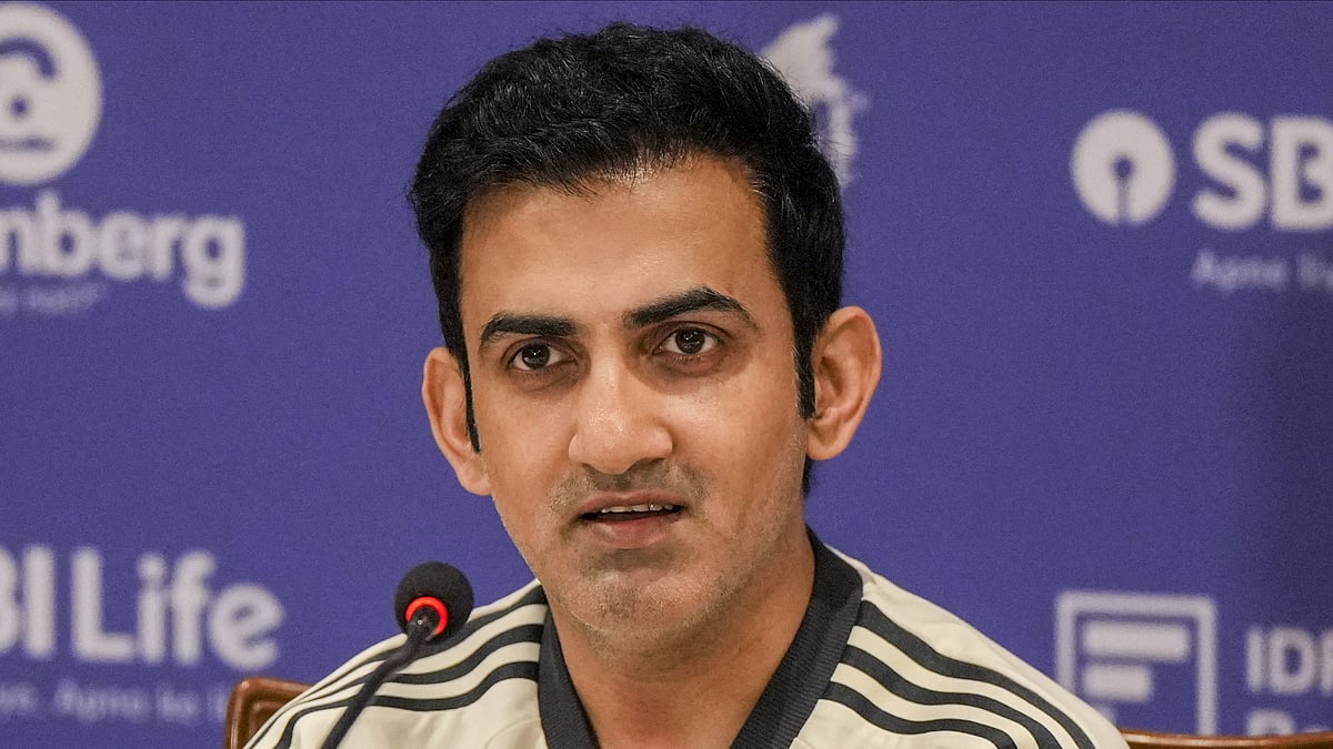 PTI : India head coach Gautam Gambhir at the pre-departure press conference ahead of the white-ball tour of Sri Lanka, in Mumbai on Monday (July 22, 2024).