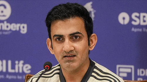 PTI : India head coach Gautam Gambhir at the pre-departure press conference ahead of the white-ball tour of Sri Lanka, in Mumbai on Monday (July 22, 2024).