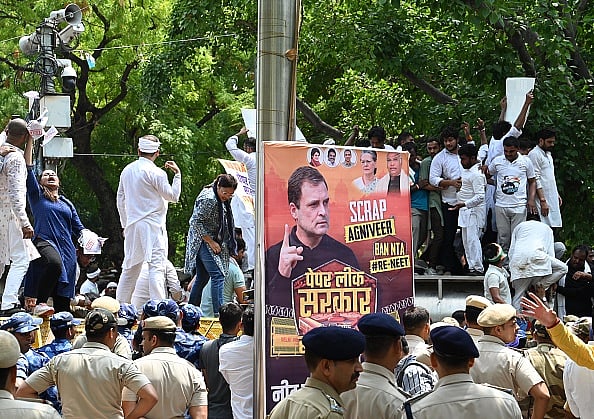Getty Images : Youth congress against nta and agniveer