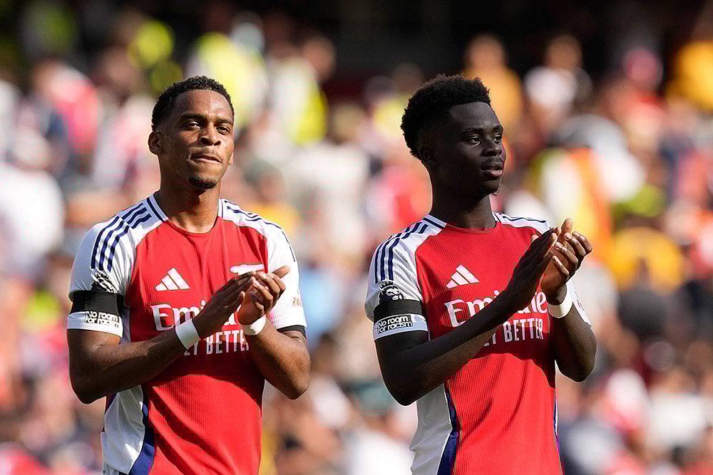 Photo: AP/Frank Augstein : Arsenals Jurrien Timber