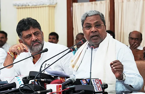 PTI : D. K. Shivakumar and Chief Minister Siddaramaiah