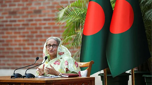 AP : Dhaka urged New Delhi to restrict Hasina’s access to media platforms, saying her statements could “incite unrest and harm bilateral relations.”