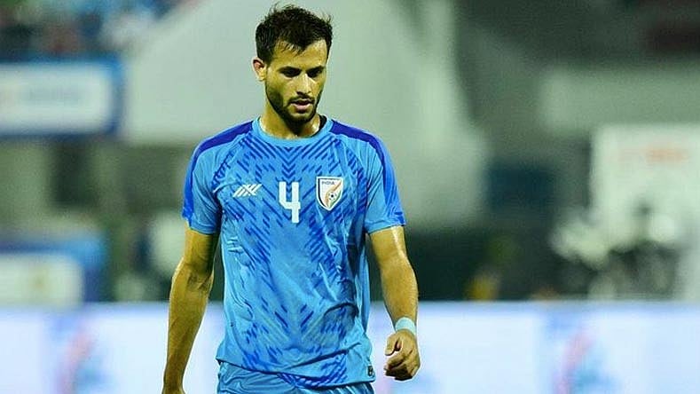 File : India Vs Tajikistan Highlights, CAFA Nations Cup 2025: Indian footballer Anwar Ali.