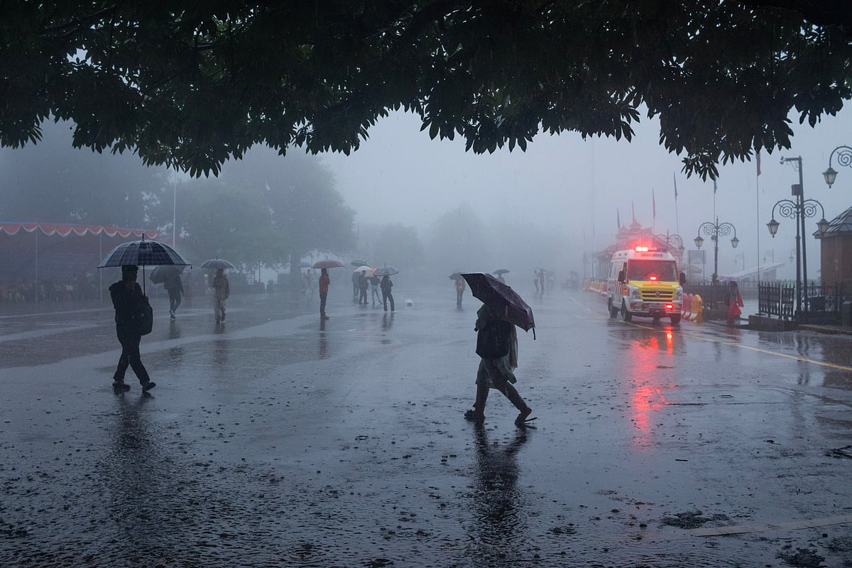 via Shutterstock : Shimla, Himachal Pradesh, India - 09:09:2023 : Rainfall in Shimla