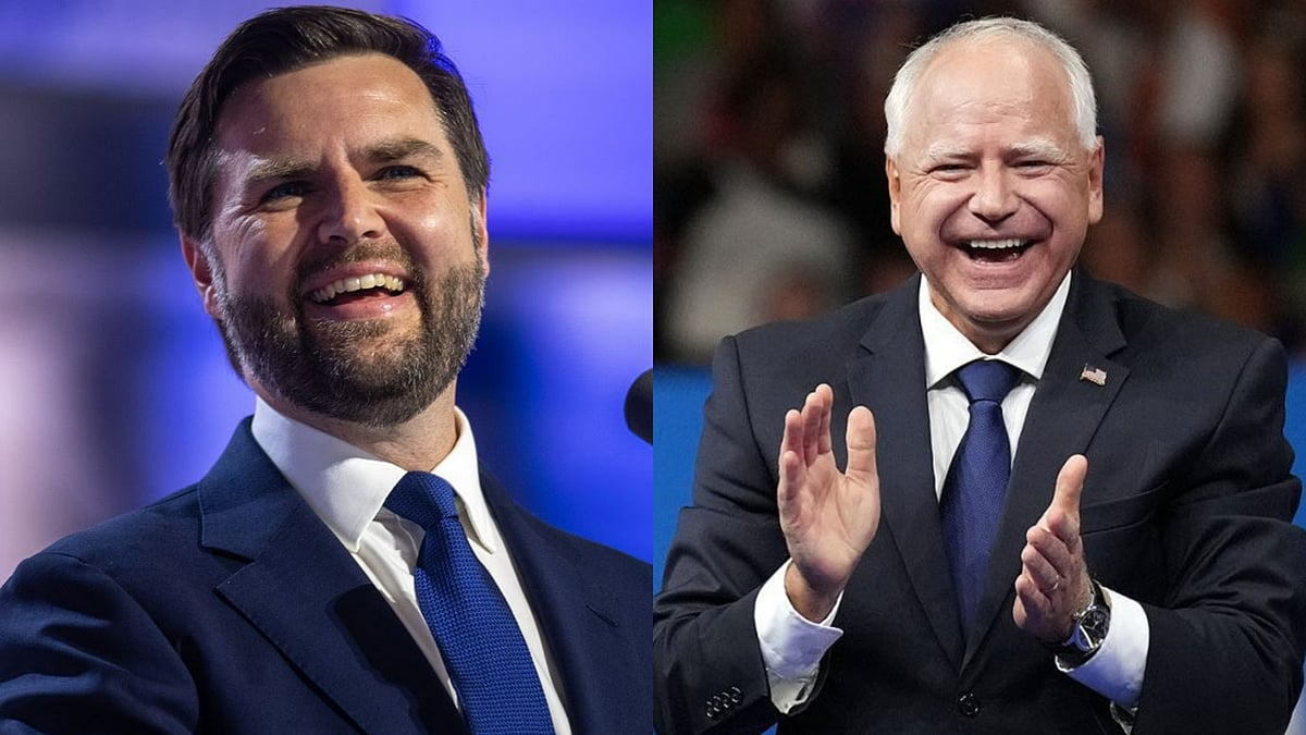 X : J D Vance (L) Tim Walz(R) 