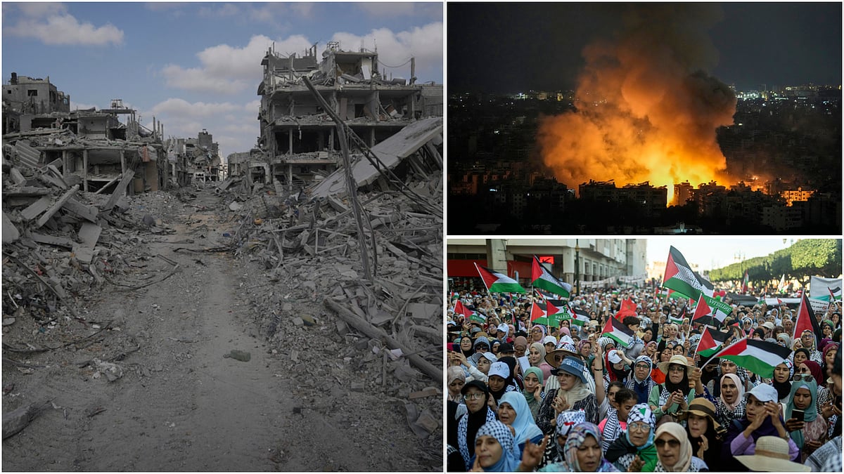 | Photo: AP : One Year Later, Israels Bombardment Of Gaza Expands To Lebanon