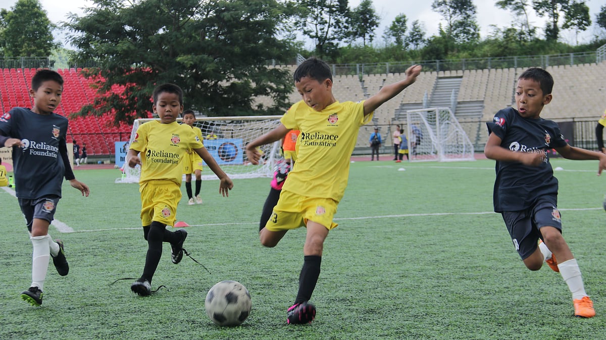 Special Arrangement : Budding young footballers competing in the RFYC Naupang League.