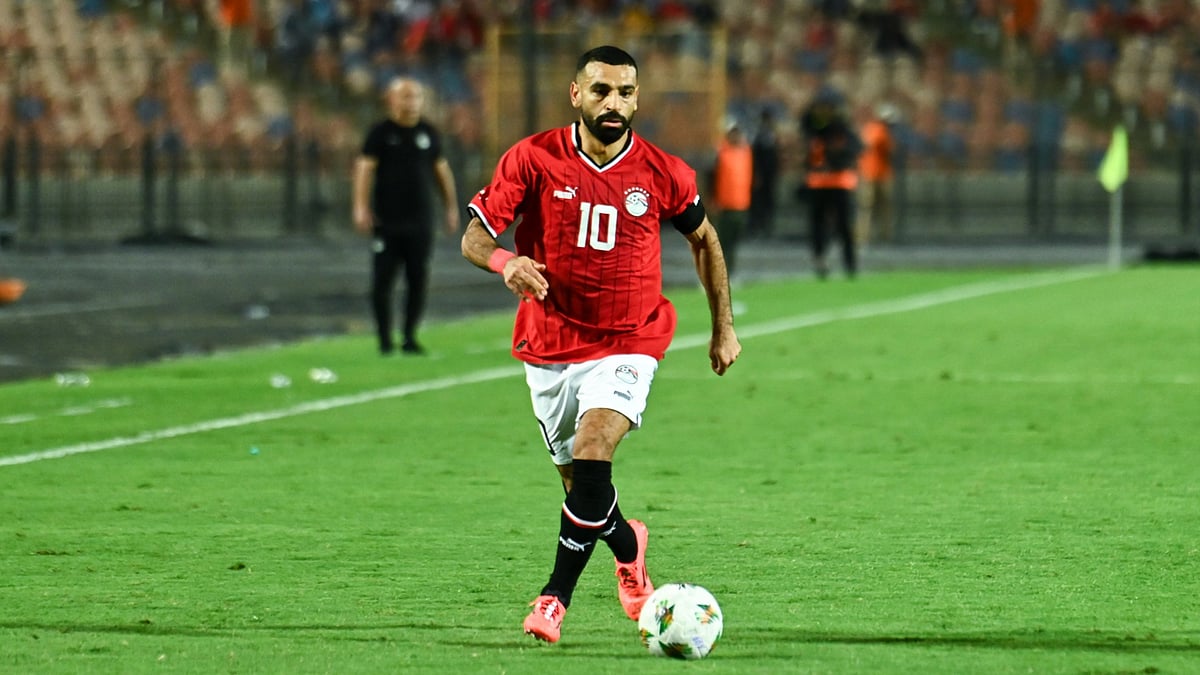 Salah in action for Egypt.