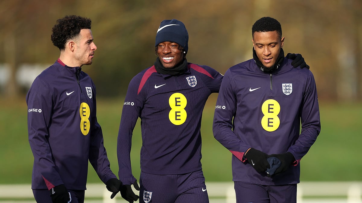 Photo: X | England : Serbia Vs England Live Streaming, FIFA World Cup 2026 European Qualifiers: England football team players during a practice session.