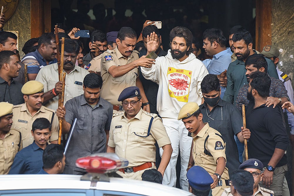 | Photo: PTI : Allu Arjun arrested in Hyderabad