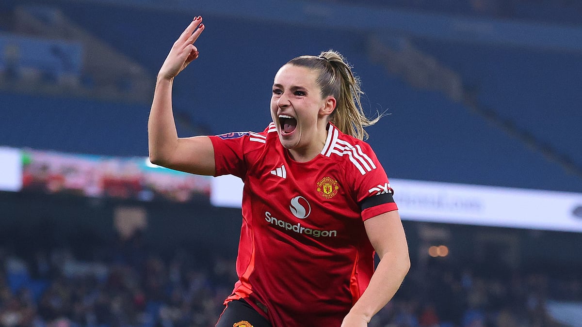 Ella Toone scored a hat-trick in Manchester United's win over Manchester City