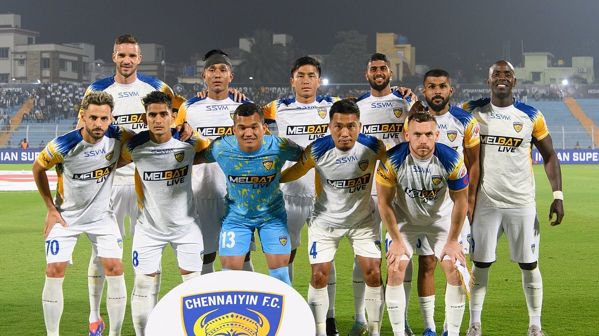Photo: X | Chennaiyin FC : Chennaiyin FC players before the start of the ISL 2024-25 match.