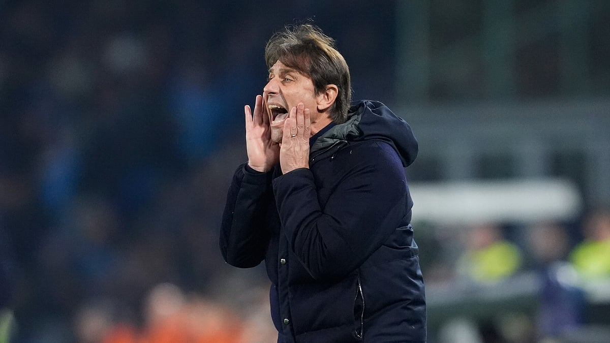 Antonio Conte during Napoli's 2-1 win over Juventus
