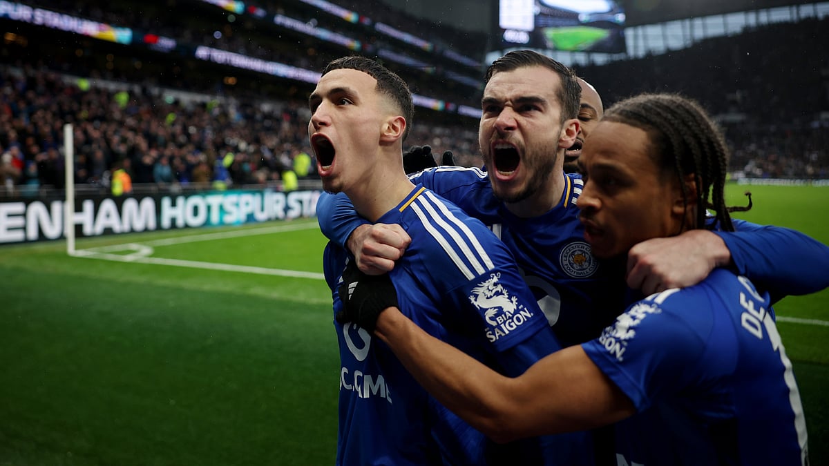 Bilal El Khannouss celebrates after scoring against Tottenham