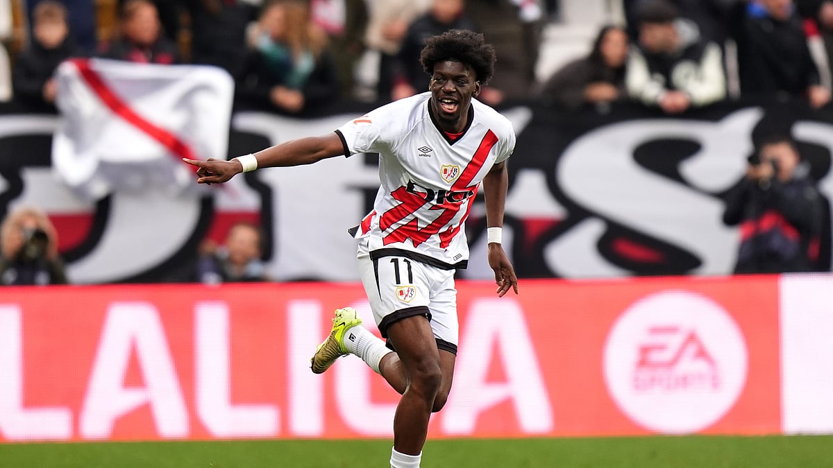 Randy Nteka celebrates his late heroics against Girona