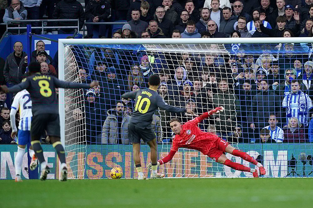 | Photo: Yui Mok/PA via AP : EPL: Brighton & Hove Albion vs Everton