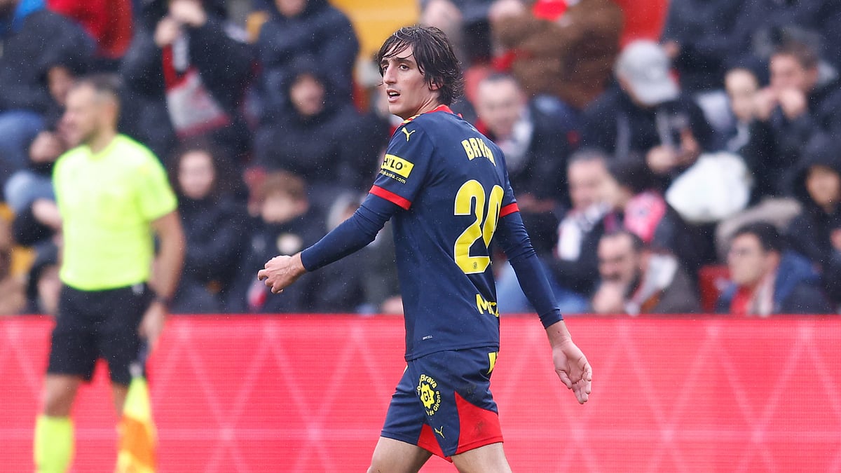 Bryan Gil during Girona's 2-1 defeat to Rayo Vallecano