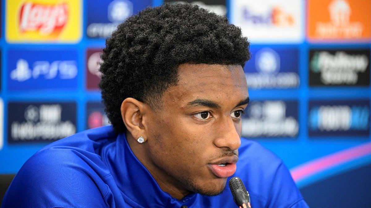 Balde addresses the media.