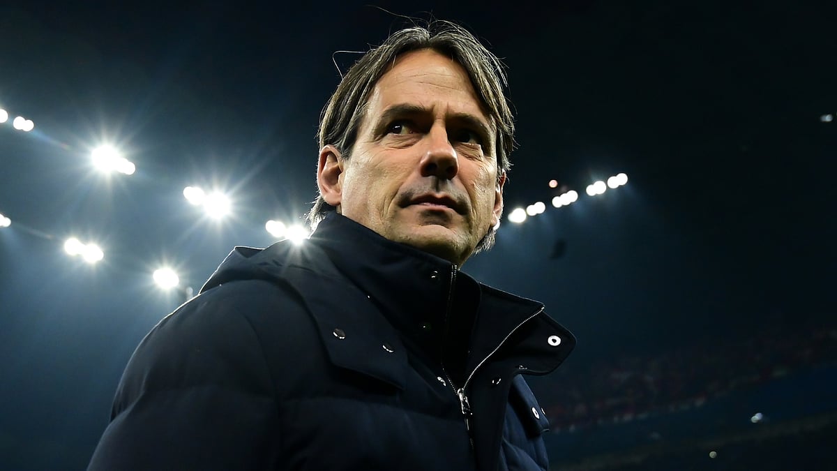 Simone Inzaghi during Inter's win over Monaco