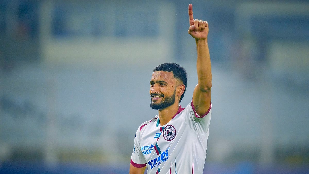 X/ @mohunbagansg : Manvir Singh of Mohun Bagan celebrating his goal.