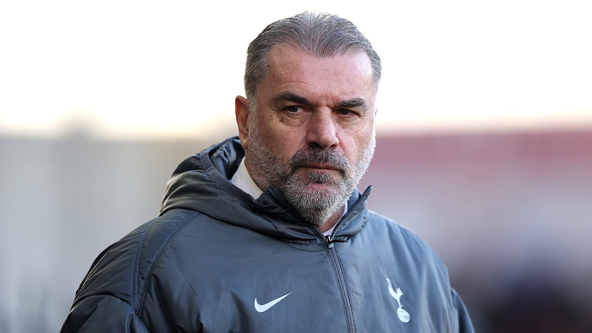 Ange Postecoglou during Tottenham's 2-0 win over Brentford