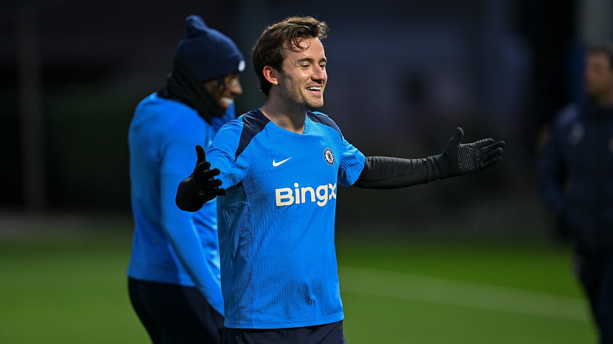 Ben Chilwell training with Chelsea before his move on loan to Crystal Palace.