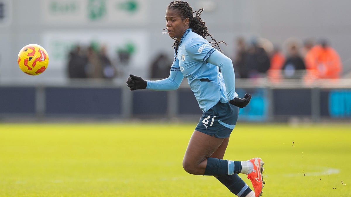 Khadija Shaw in action against Arsenal last weekend.