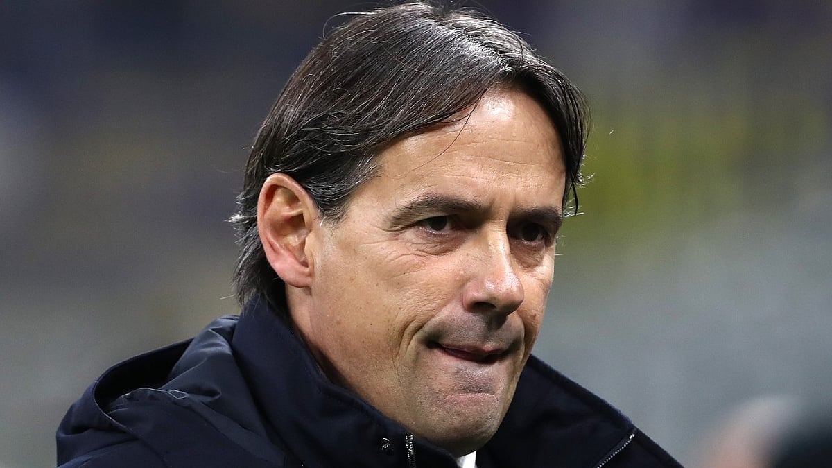 Simone Inzaghi during Inter's match with Fiorentina.