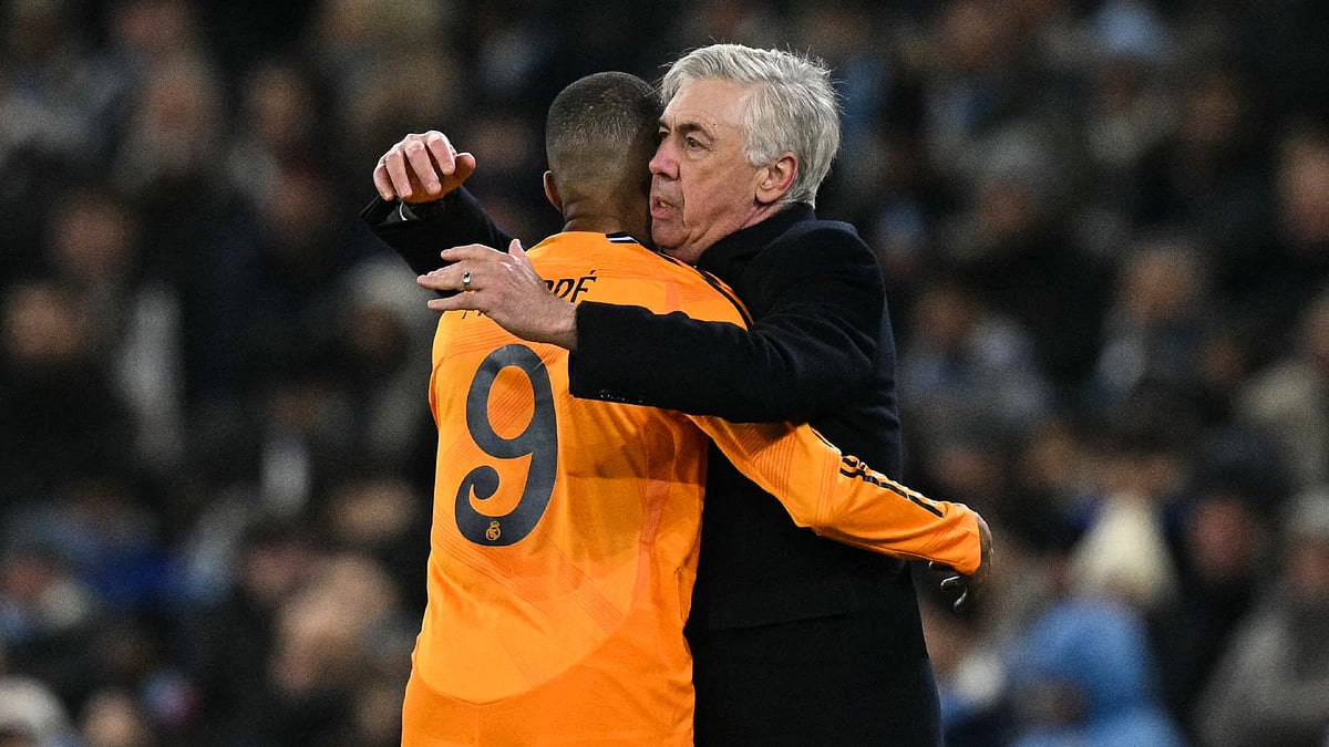 Carlo Ancelotti and Kylian Mbappe