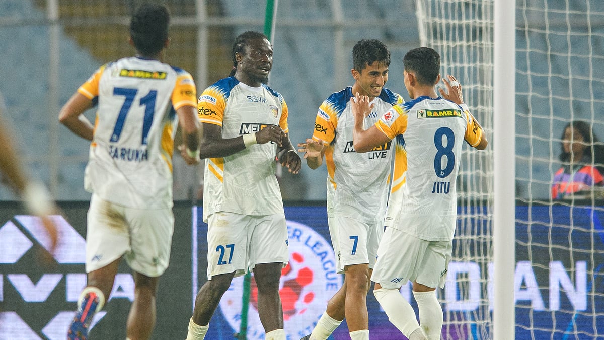 Photo: X | Chennaiyin FC : Chennaiyin FC players during an ISL 2024-25 match.