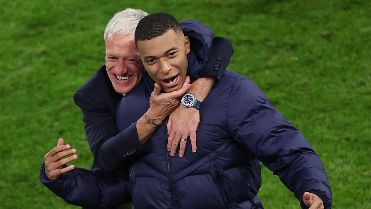 Kylian Mbappe and Didier Deschamps