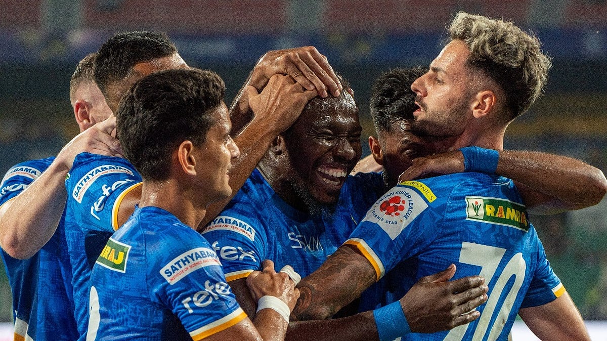 ISL | FDSL  : Chennaiyin FC celebrate their 2-1 win over Punjab FC in their ISL game on Saturday. 
