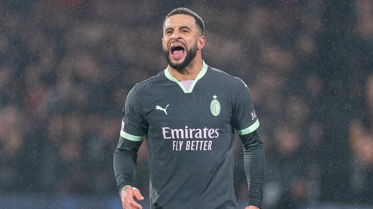 Kyle Walker in action for Milan