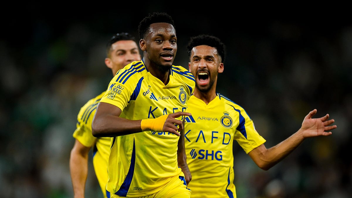 | Photo: X/Al Nassr FC : Al-Nassr FC's Jhon Duran celebrates after scoring.