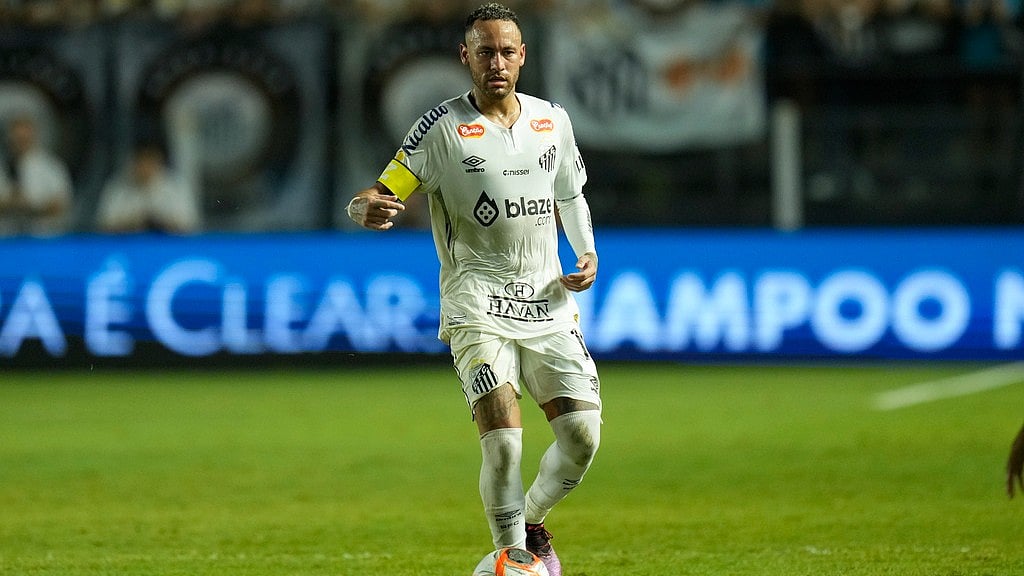 AP : Neymar in action for Santos.