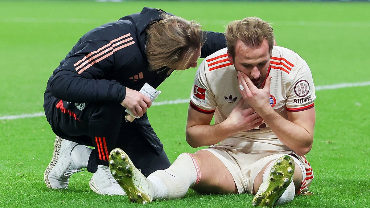 Harry Kane was injured in Bayern Munich's 0-0 draw against Bayer Leverkusen