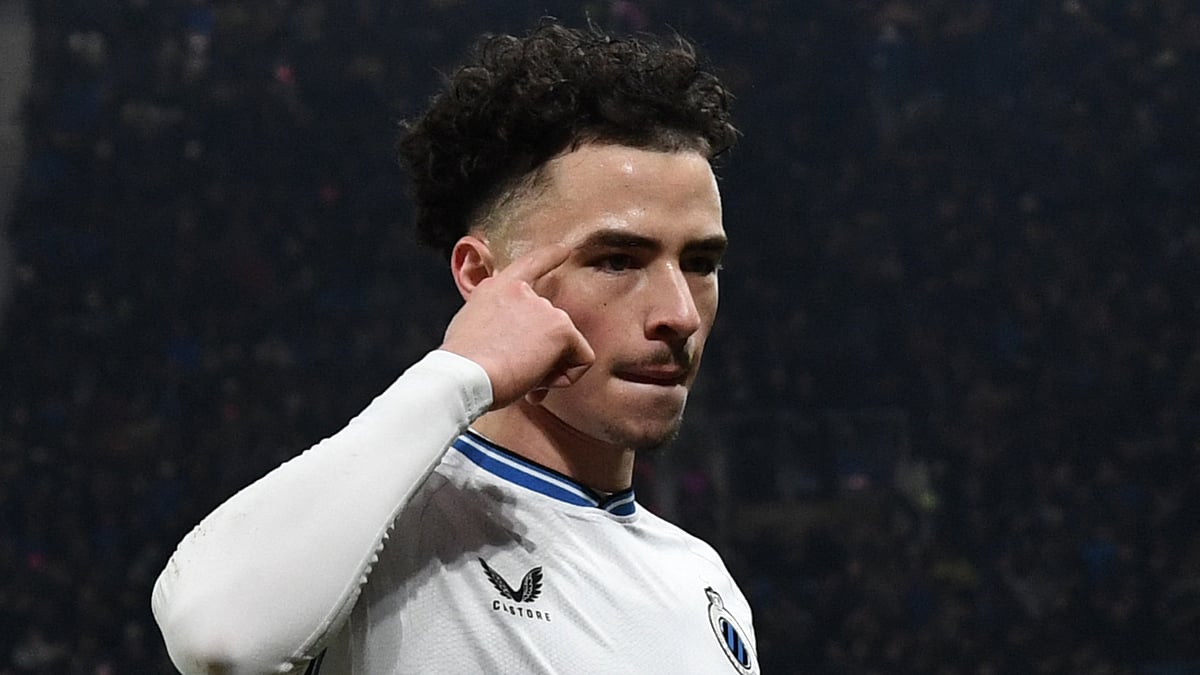 Chemsdine Talbi celebrates after his heroics on Tuesday