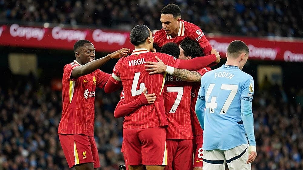 | Photo: AP/Dave Thompson : Britain Soccer Premier League: Manchester City vs Liverpool