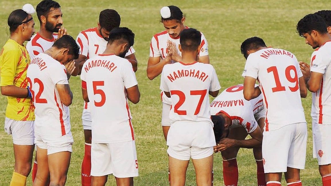 File : A file photo of Namdhari FC players.
